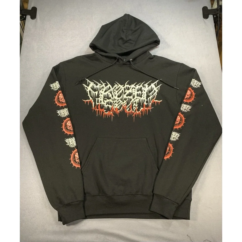 Frozen Soul Glacial Domination Tour 2022 Double Sided Death Metal Hoodie Men's M